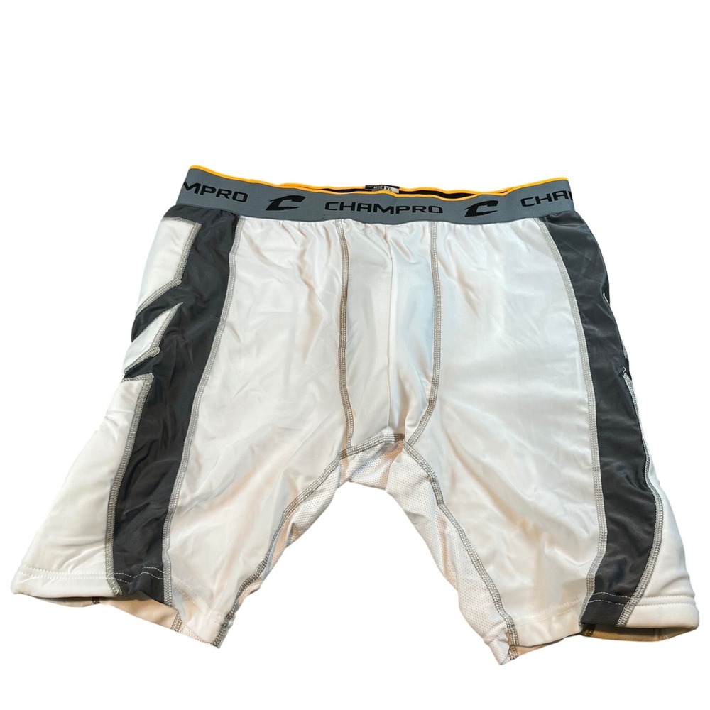 Champro Wind-Up Sliding Shorts with‎ C-Flex Cup Mens XL White BPS15C Baseball